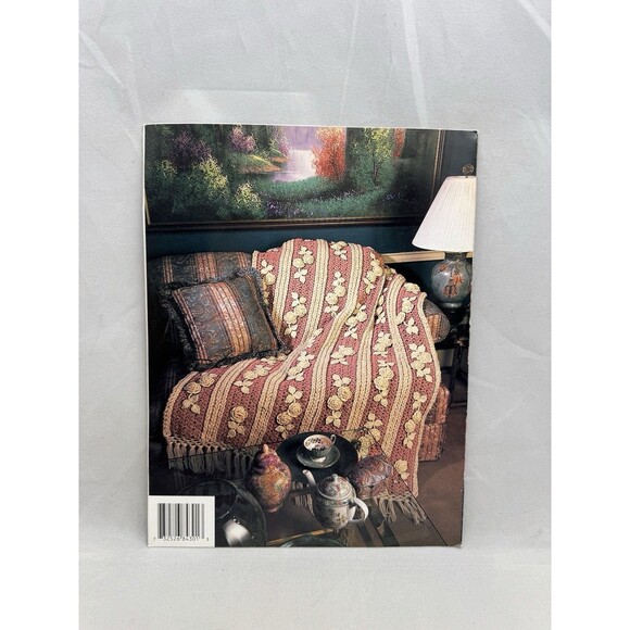 Annies Attic Loops Lace Irish Lace Roses Afghan Crochet Pattern 843A Leaflet - Picture 2 of 3